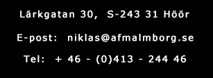 L&auml;rkgatan 30, 243 31 H&ouml;&ouml;r, Sweden