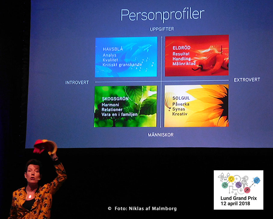 Föredrag om olika personprofiler / personligheter, på AF i Lund. Foto: Niklas af Malmborg