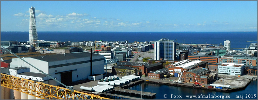 Vy fr&aring;n toppen av Malm&ouml; Live, maj 2015.