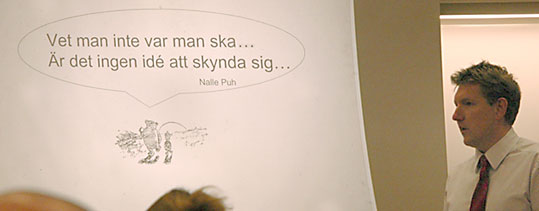 F&ouml;rel&auml;sning hos MiM, Marknadsf&ouml;reningen i Malm&ouml;, strategier f&ouml;r marknadsf&ouml;ring.